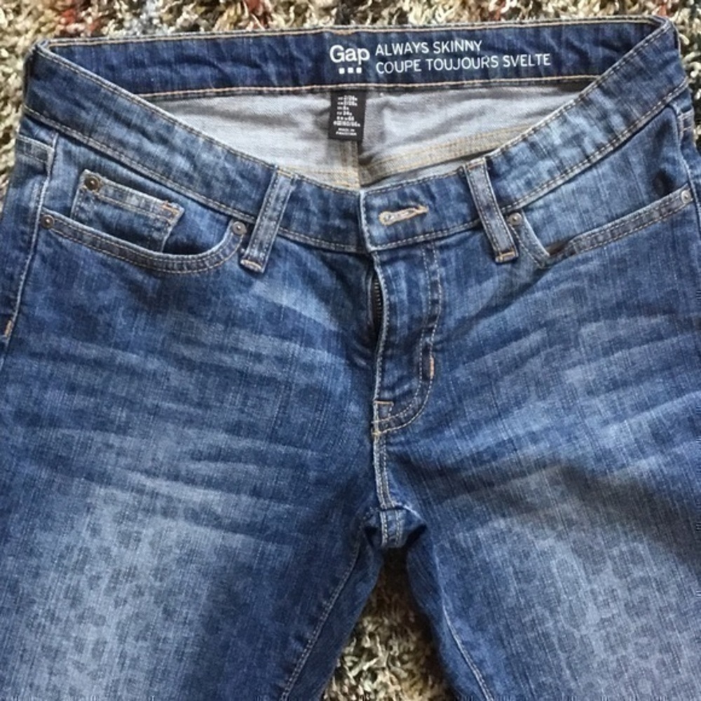 ๐ Gap animal leopard blue skinny Jeans๐ - Picture 2 of 6